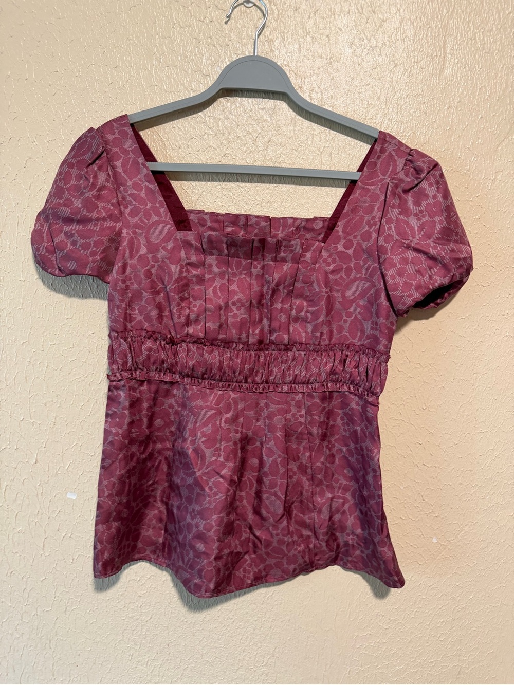 Marc Jacobs Silk Babydoll Blouse Size 4 Puff‎ Sleeves